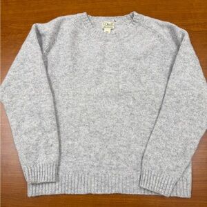 L.L. Bean Men's Light Gray Crewneck Sweater